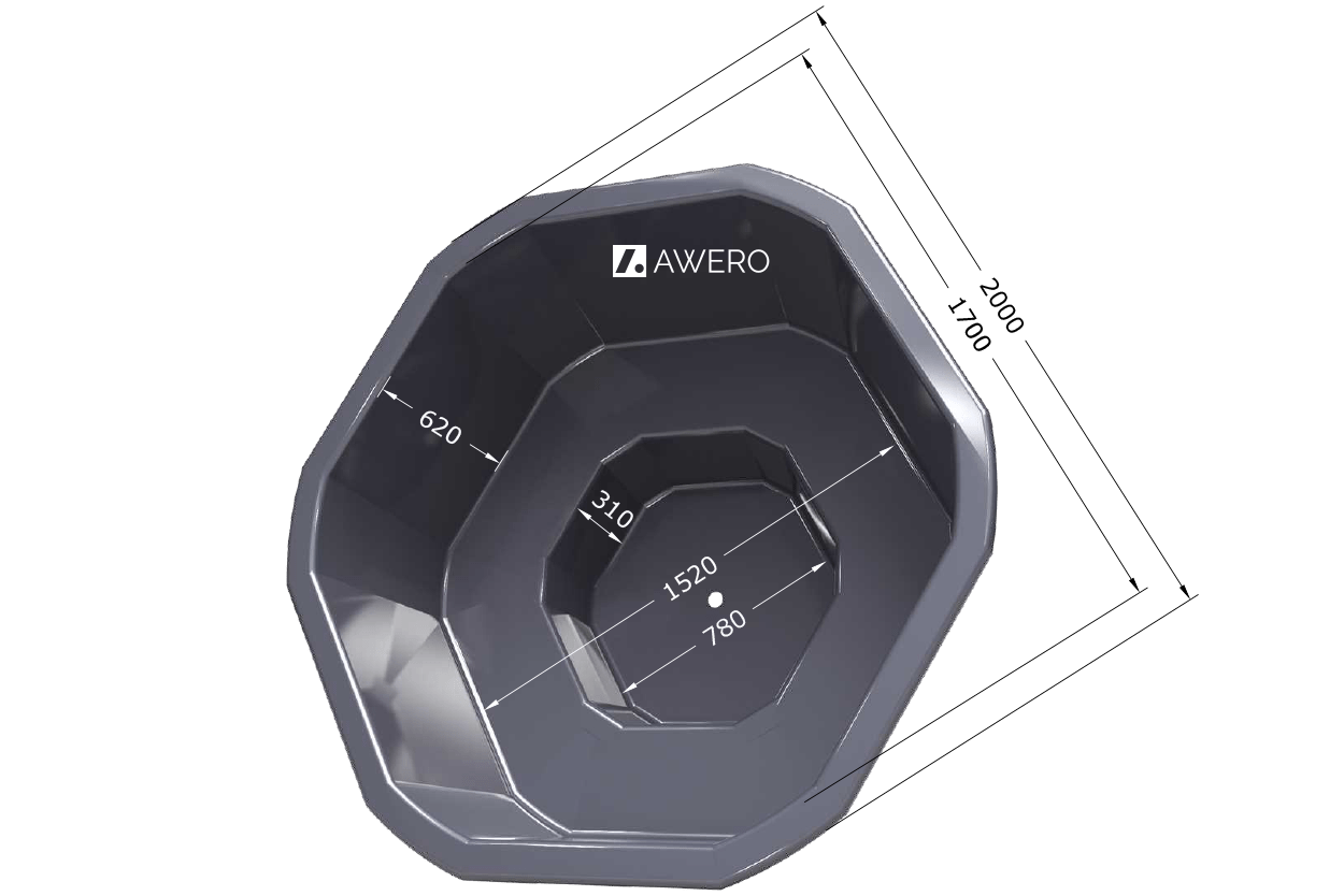 Tünnisisu kaksteistnurkne Ø 2000 mm