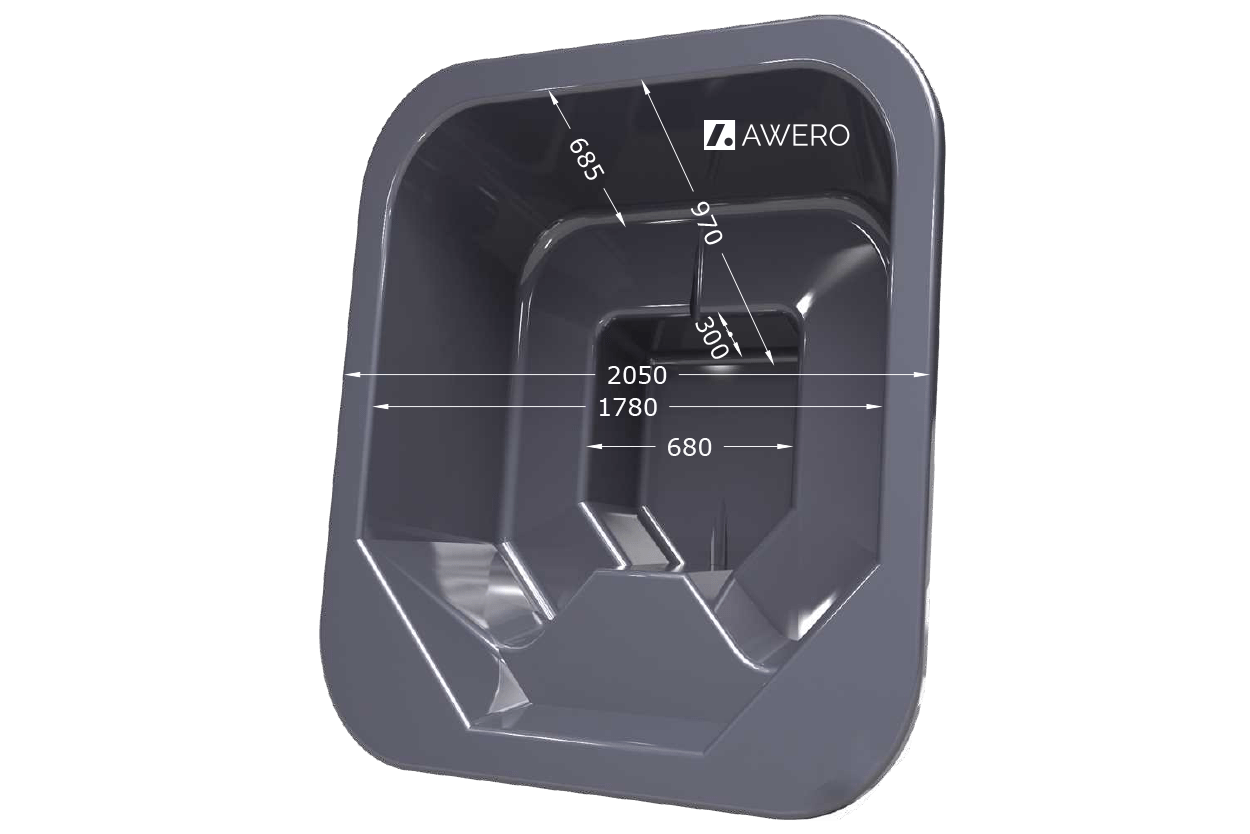 Tünnisisu nelinurkne Ø 2050 mm