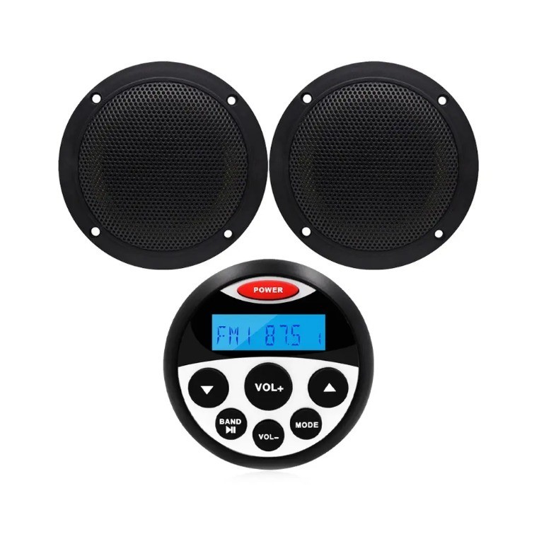 Mariine stereosüsteem kümblustünnile (GR304) 2x 60W kõlariga