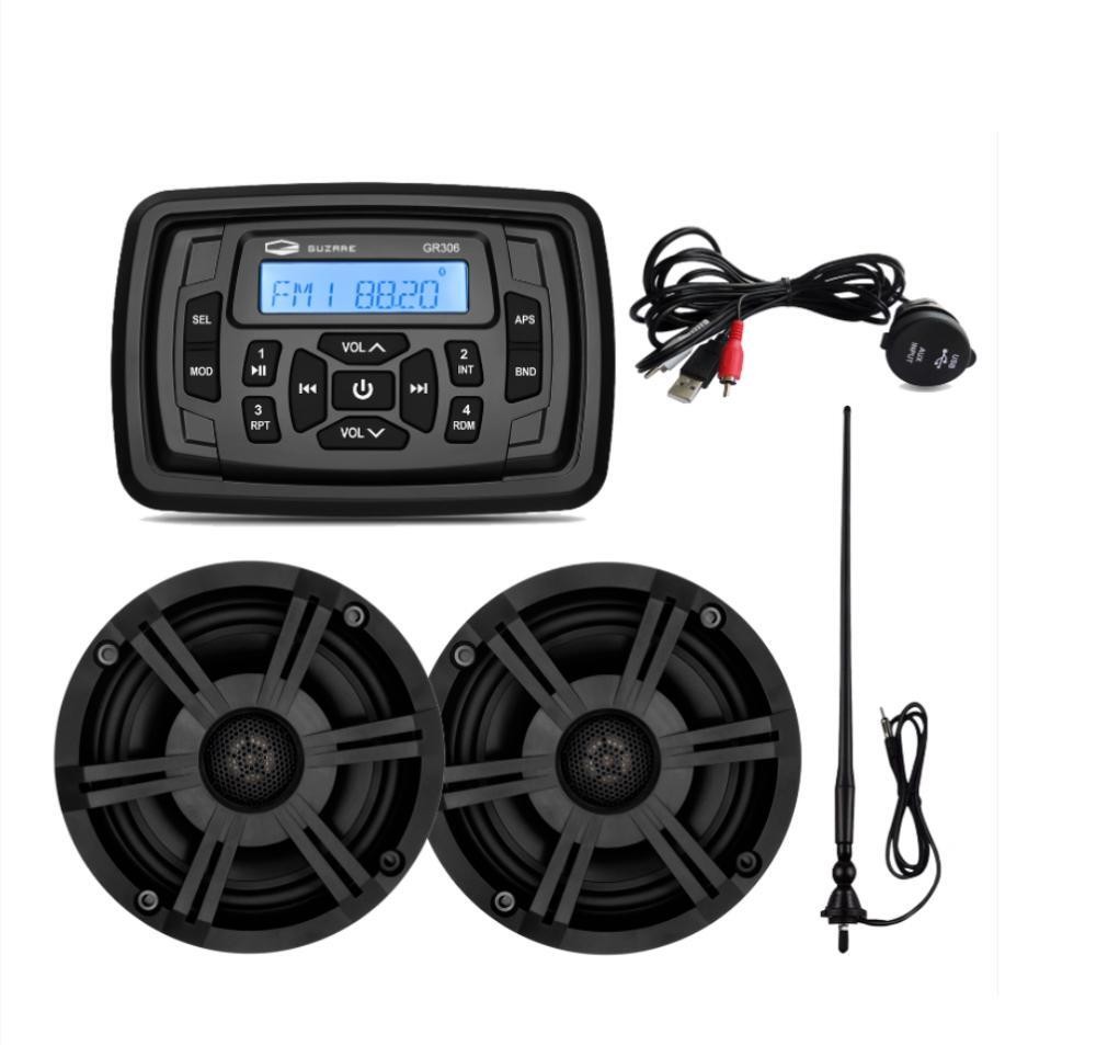 Mariine stereosüsteem kümblustünnile (GR306) 2x 120W kõlariga