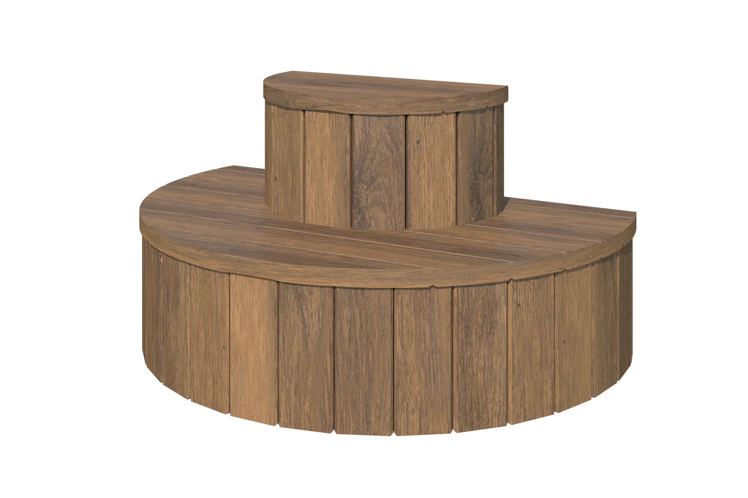 Kaheastmeline ümar kümblustünni trepp