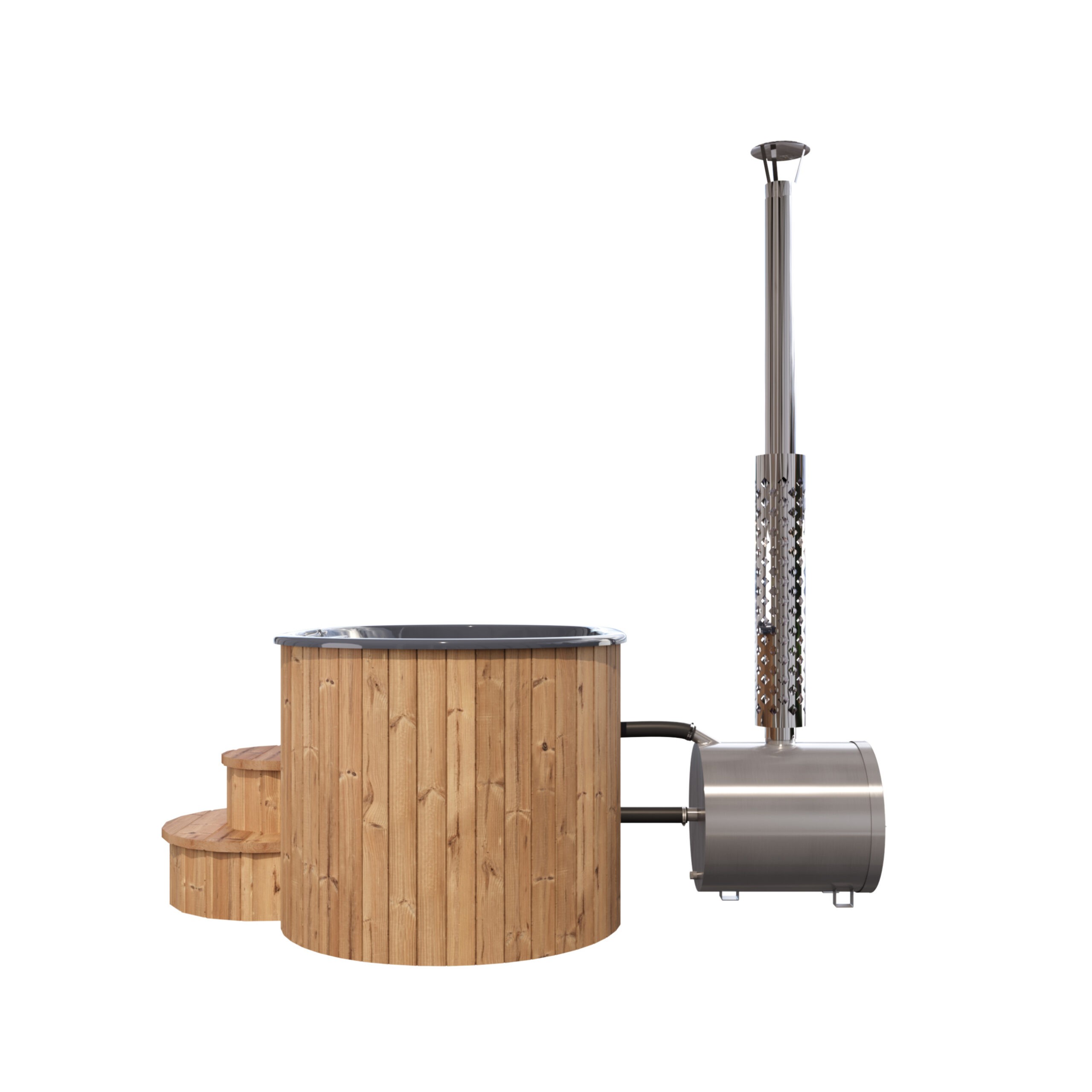 Ofuro con estufa externa