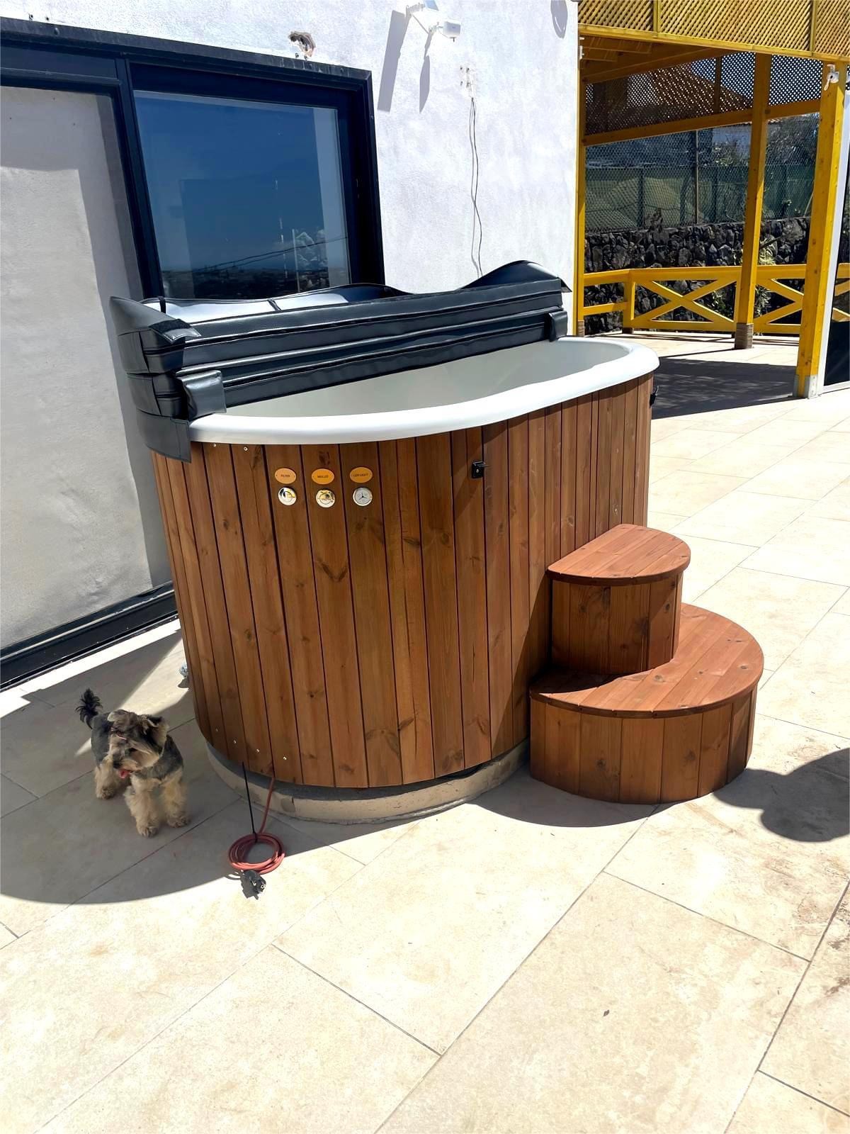 Ofuro con estufa de gas