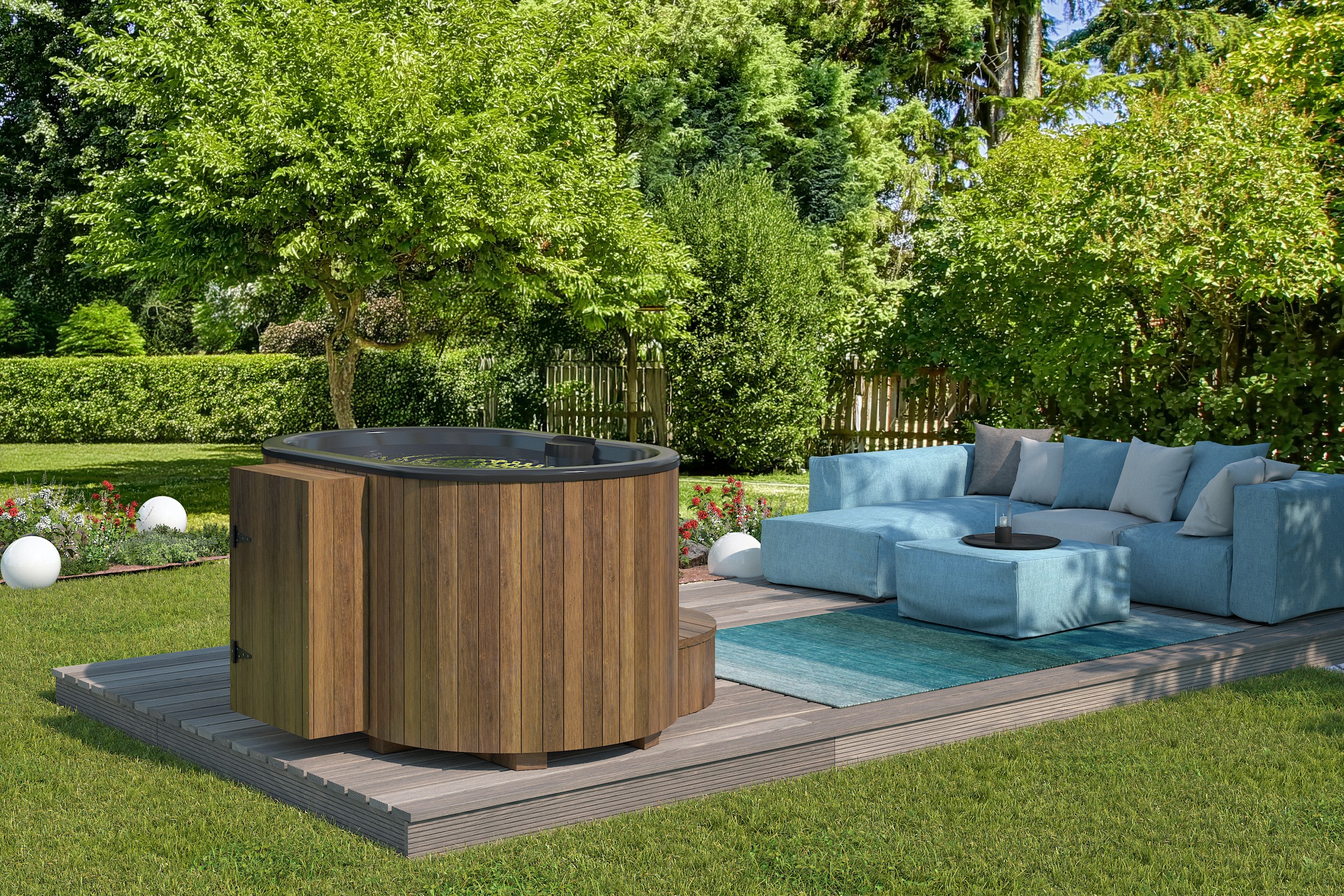 Ofuro con estufa de gas