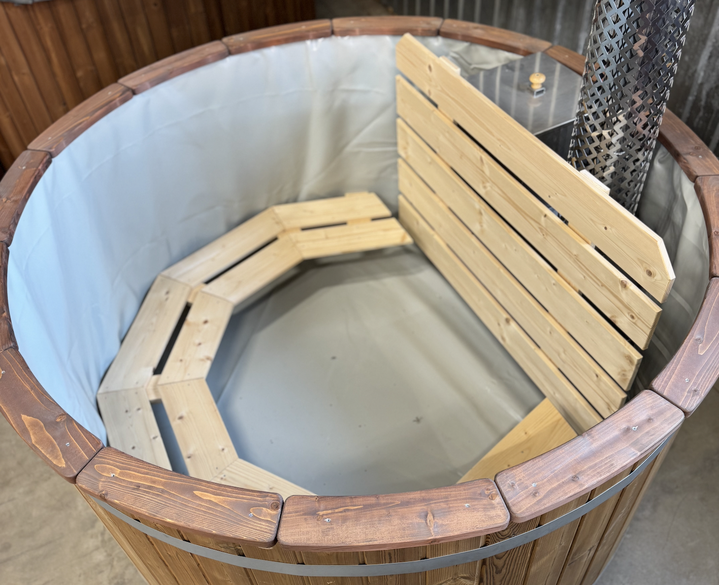 Bañera nórdica 180 con estufa interna termo/pvc